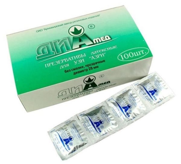 Насадка (презерватив) д/узи "Диамед" 100шт/уп