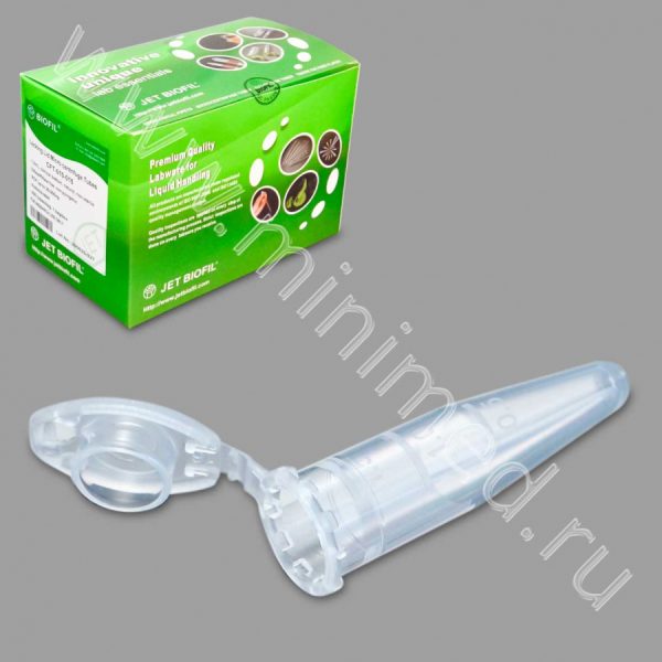 Микропробирка Эппендорфа 1,5 мл, с дел., без ДНКаз и РНКаз,п/п,Jet Bio-Filtration, уп.500 шт., 11005537