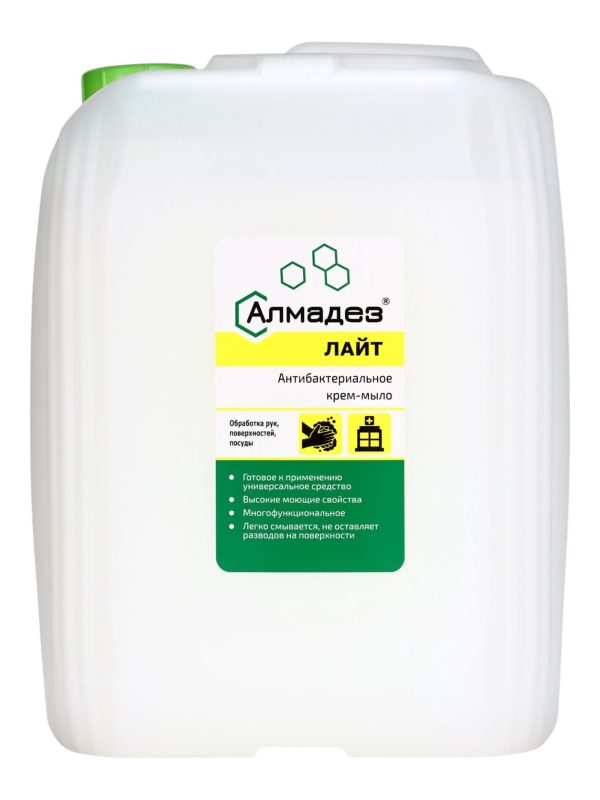 Мыло жидкое Алмадез-лайт 1 л (крышка)10 шт/ящ МАЛ-03 Б/Х — изображение 2